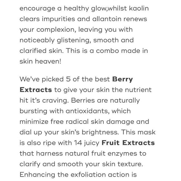 ⛄️ ACEOLOGY Here We Glow berry face mask 65ml new in box NIB - Picture 6 of 7